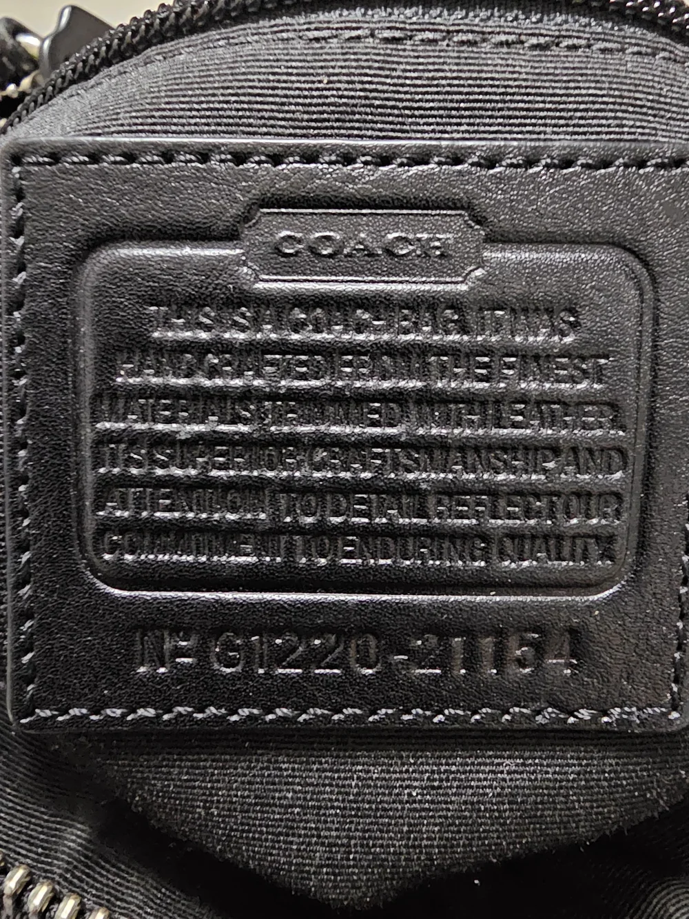 Coach Signature Legacy Stripe Molly Satchel with Tassel - Picture 13 of 14